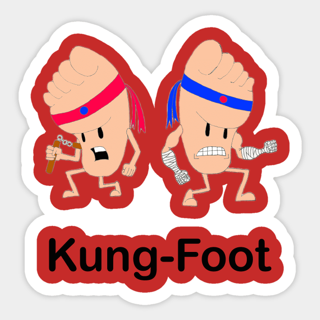 Kung-foot Sticker by obmik